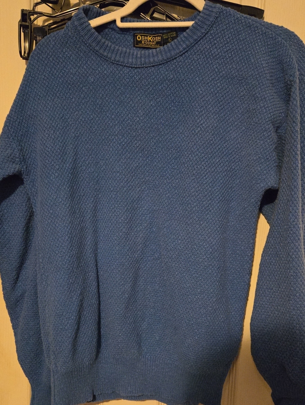 OshKosh B'gosh Men's Textured Blue Crewneck Sweater